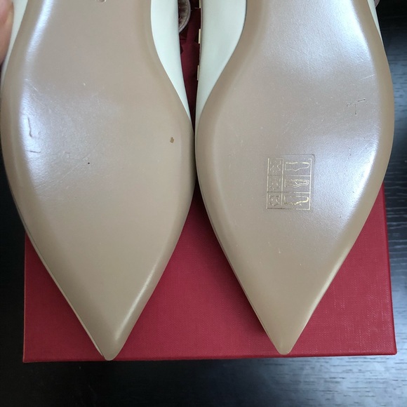 Rockstud Matte Leather Cage T-Strap Ballet Flats - Picture 7 of 11